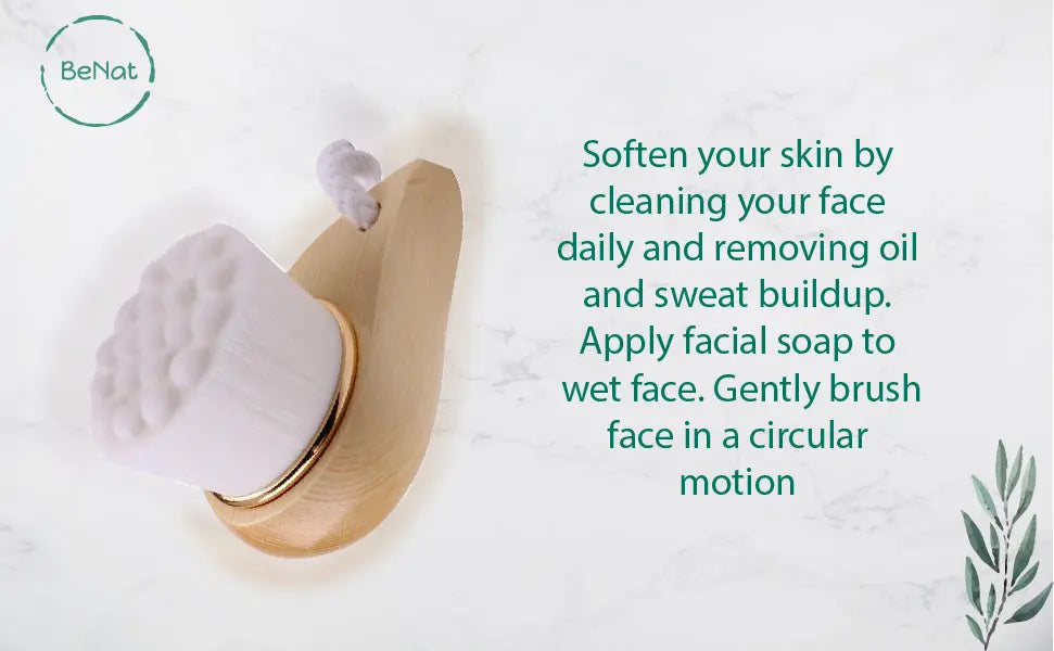 Facial Brush with Bamboo Handle DC-BeNat