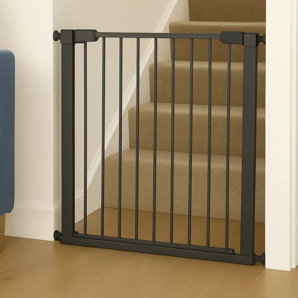 2x FYLO Baby Safety Stair Gate Pressure Fit Extra Wide - Grey For Your Little One