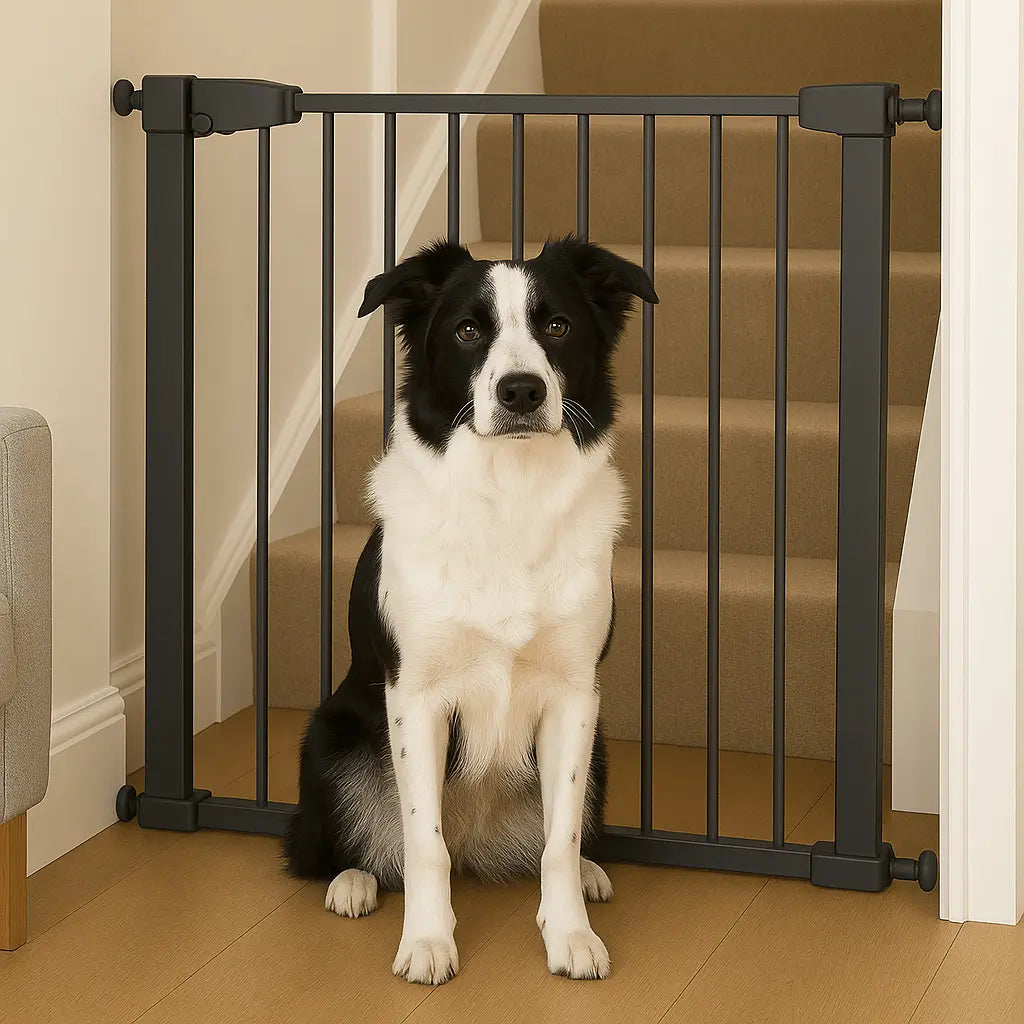 2x FYLO Baby Safety Stair Gate Pressure Fit Extra Wide - Grey For Your Little One