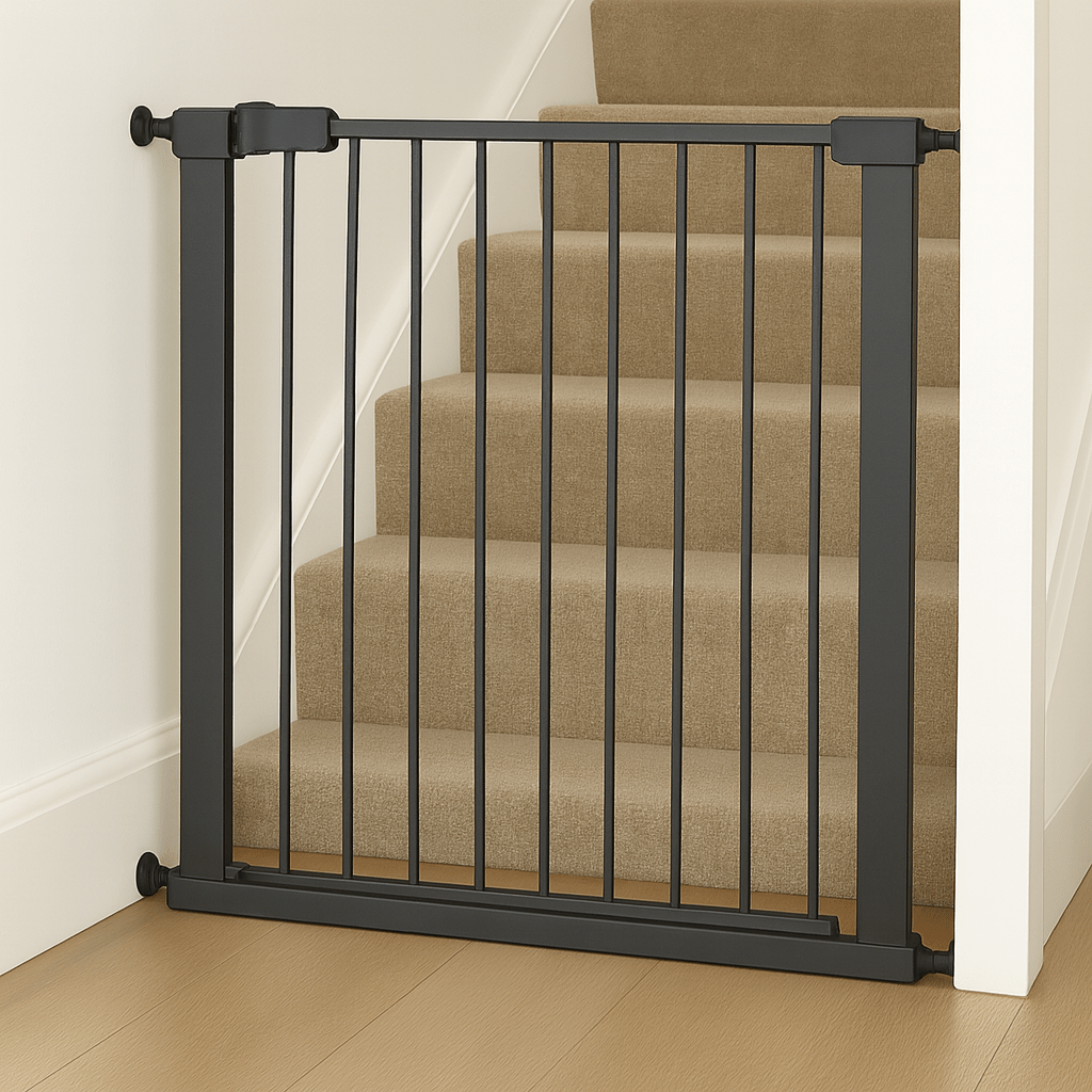 2x FYLO Baby Safety Stair Gate Pressure Fit Extra Wide - Grey