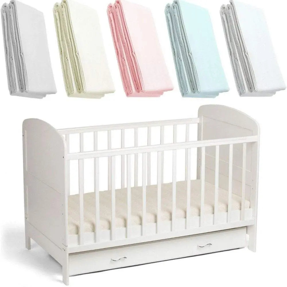 4x Spacesaver Cot Fitted Sheet 100% Cotton 100x52cm For Your Little One