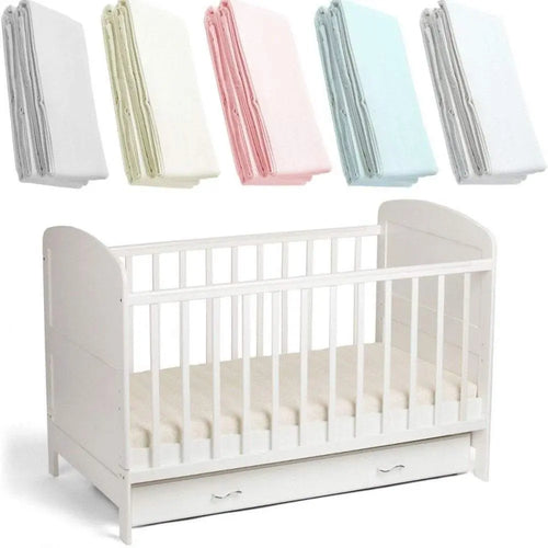 4x Spacesaver Cot Fitted Sheet 100% Cotton 100x52cm For Your Little One