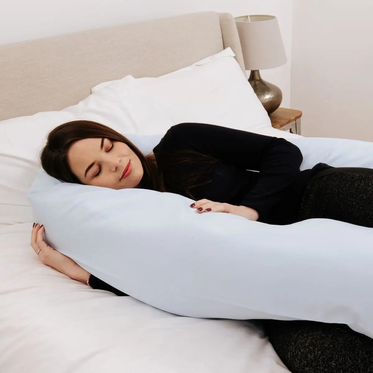 9 Foot Maternity Pillow And Case - Light Blue For Your Little One