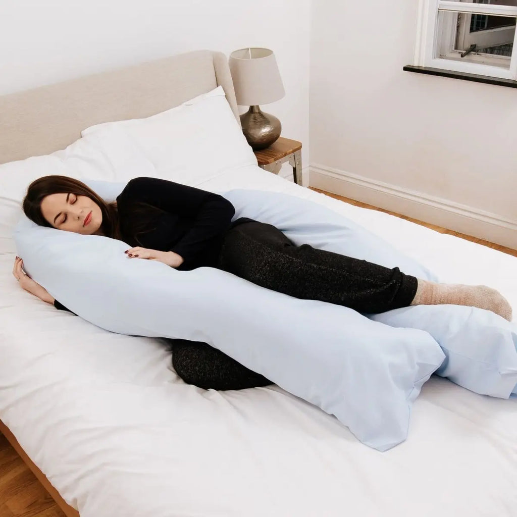 9 Foot Maternity Pillow And Case - Light Blue For Your Little One