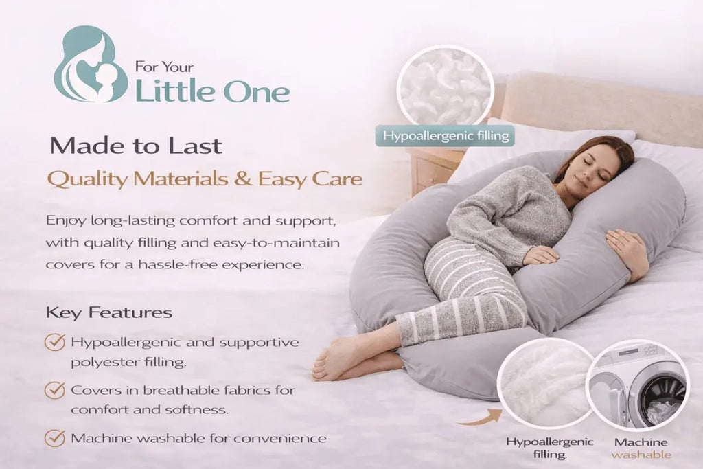 9 Foot Maternity Pillow And Case - Light Blue For Your Little One