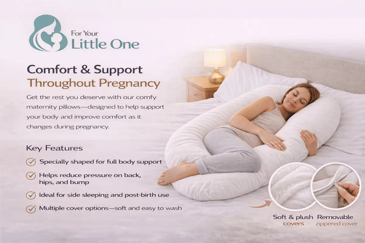 9 Foot Maternity Pillow And Case - Light Blue For Your Little One