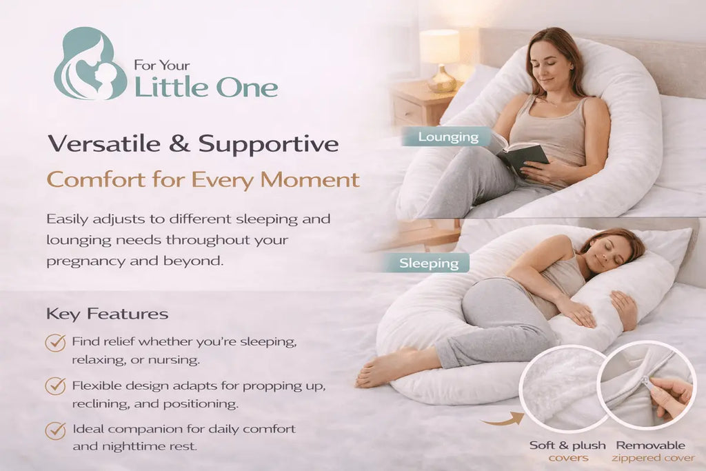 9 Foot Maternity Pillow And Case - Light Blue For Your Little One