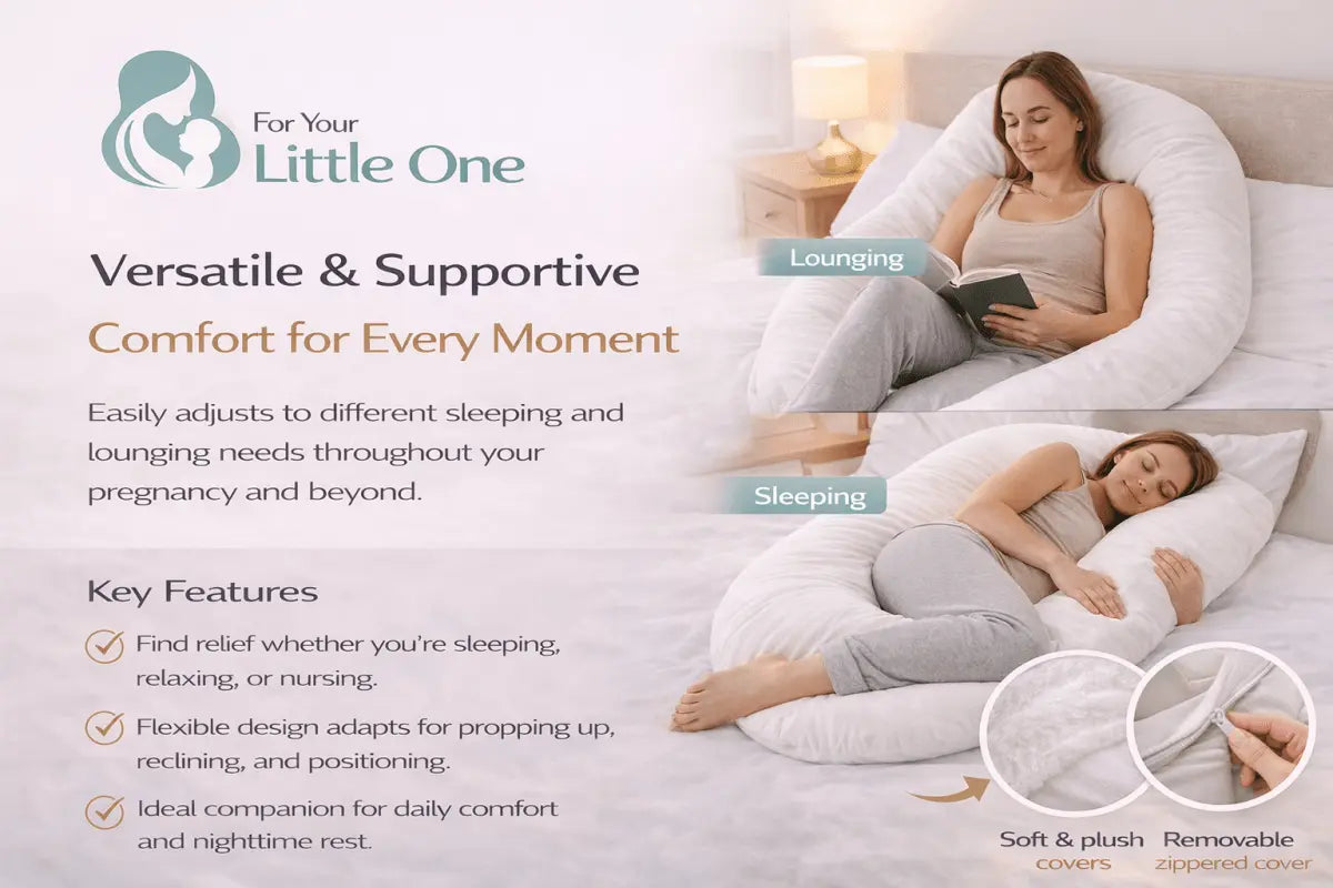 9 Foot Maternity Pillow And Case - Light Blue For Your Little One