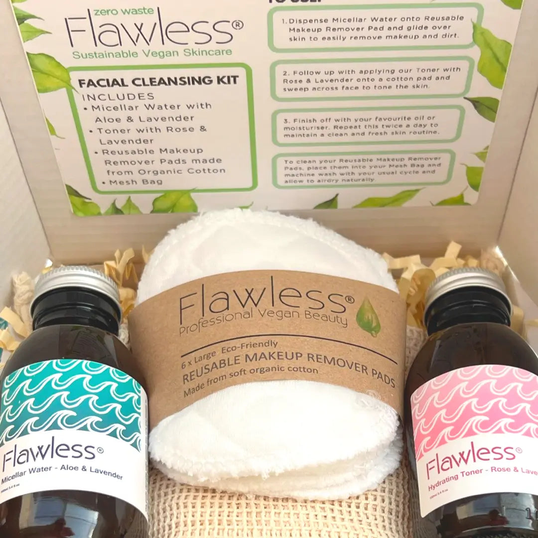 Natural Zero Waste Facial Cleansing Kit(plastic free) Flawless
