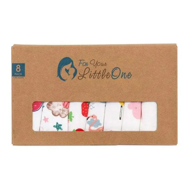 Baby Bandana Dribble Bibs Cotton Pack Of 8 - Girls-Clearance For Your Little One