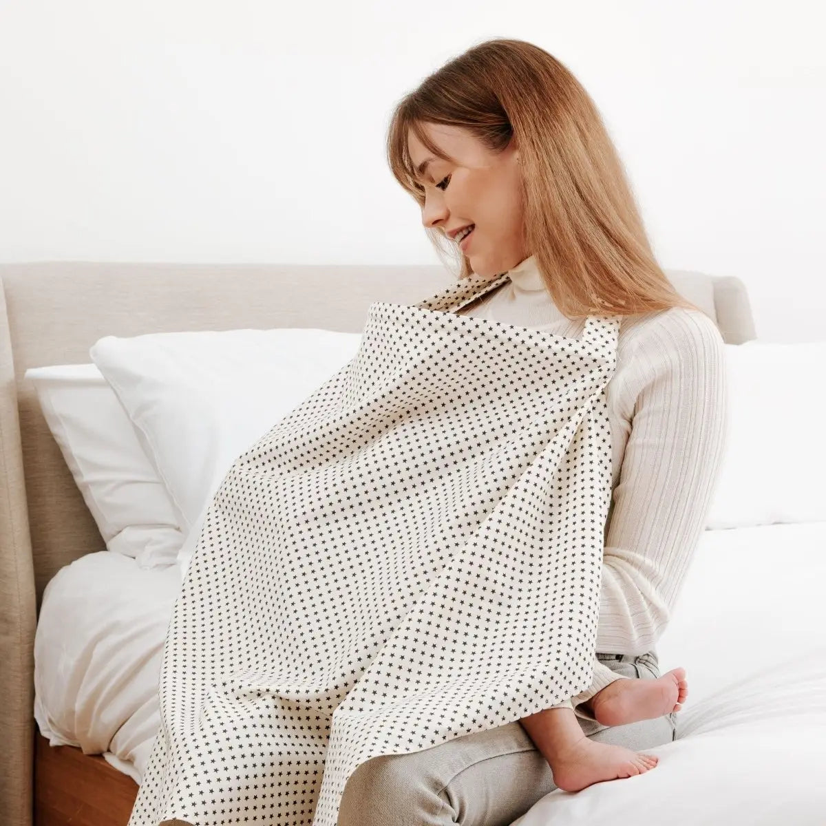 Breastfeed Apron - Grey Stars-Clearance For Your Little One