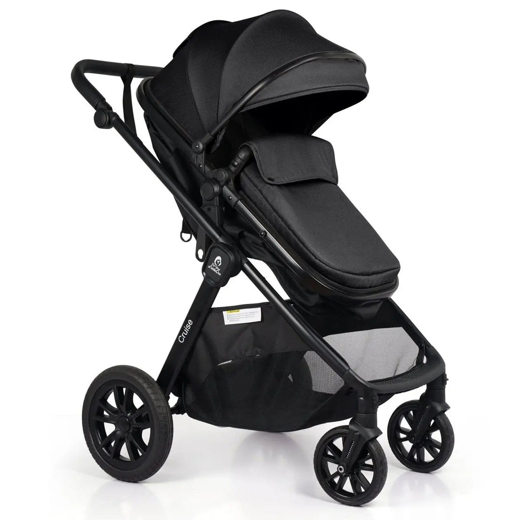 3 In 1 Travel System With Car Seat - Eclipse Black (Free Cupholder / Seat Liner Included!) For Your Little One