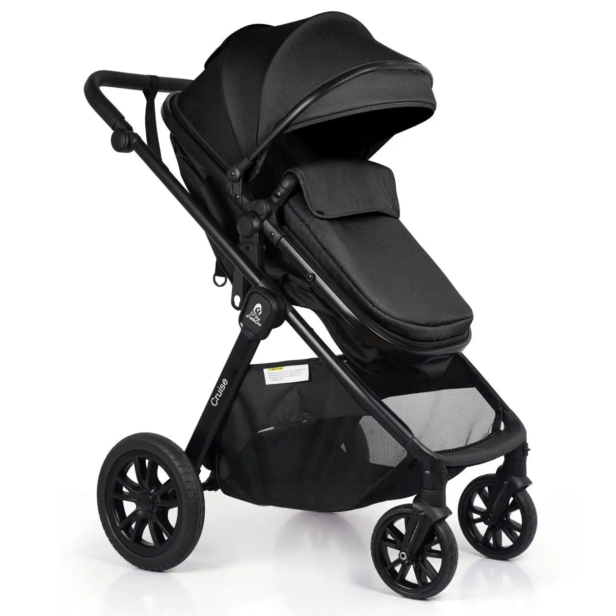 3 In 1 Travel System With Car Seat - Eclipse Black (Free Cupholder / Seat Liner Included!) For Your Little One