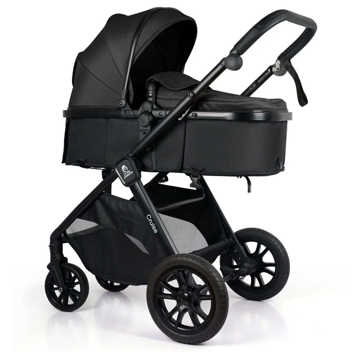 3 In 1 Travel System With Car Seat - Eclipse Black (Free Cupholder / Seat Liner Included!) For Your Little One