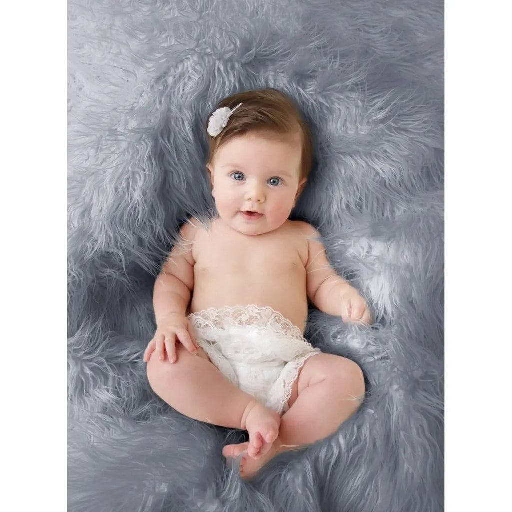 Luxury Faux Fur Baby Blanket  - grey-Clearance For Your Little One