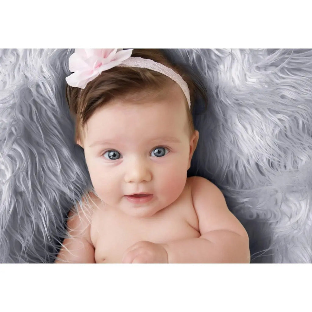 Luxury Faux Fur Baby Blanket  - grey-Clearance For Your Little One