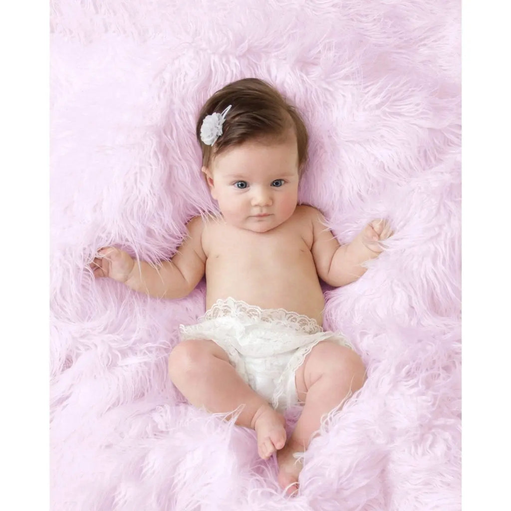 Luxury Faux Fur Baby Blanket - Pink-Clearance For Your Little One