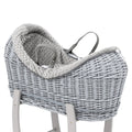 The Complete Moses Basket Bundle — Dimple Bedding Set & Wicker Basket with Stand AidaTrends